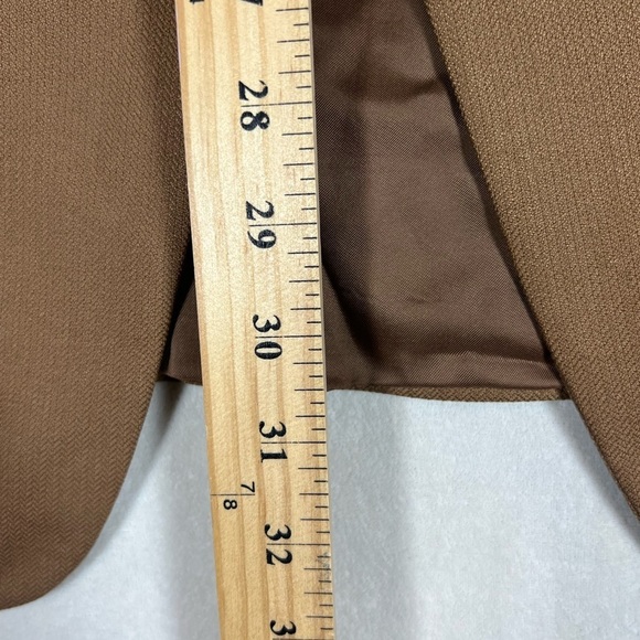 Corneliani EU54 US44R Pure Cashmere Brown Double Vent Textured Herringbone Coat - Picture 13 of 15